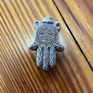 Hamsa Clay Poison Bottle Pendant
